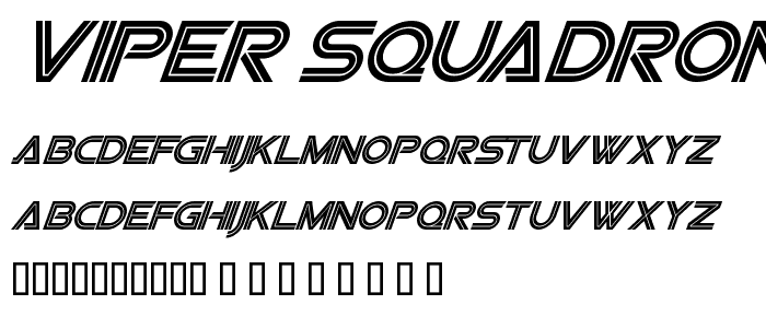 Viper Squadron Italic font